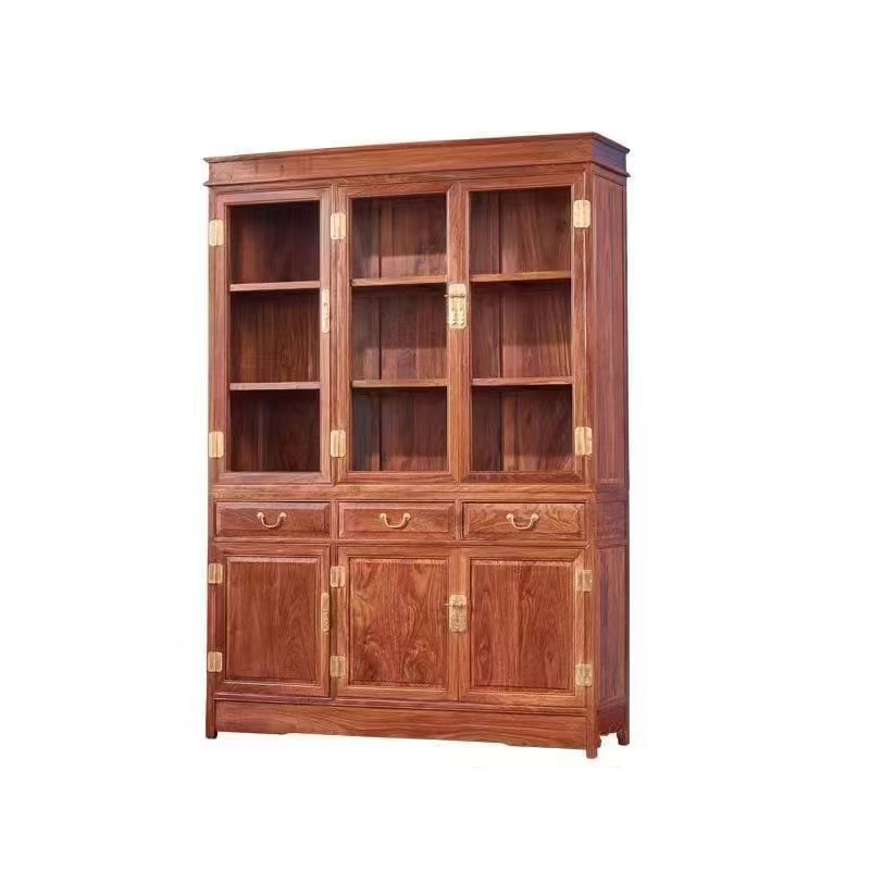 Estante com porta de vidro estilo chinês