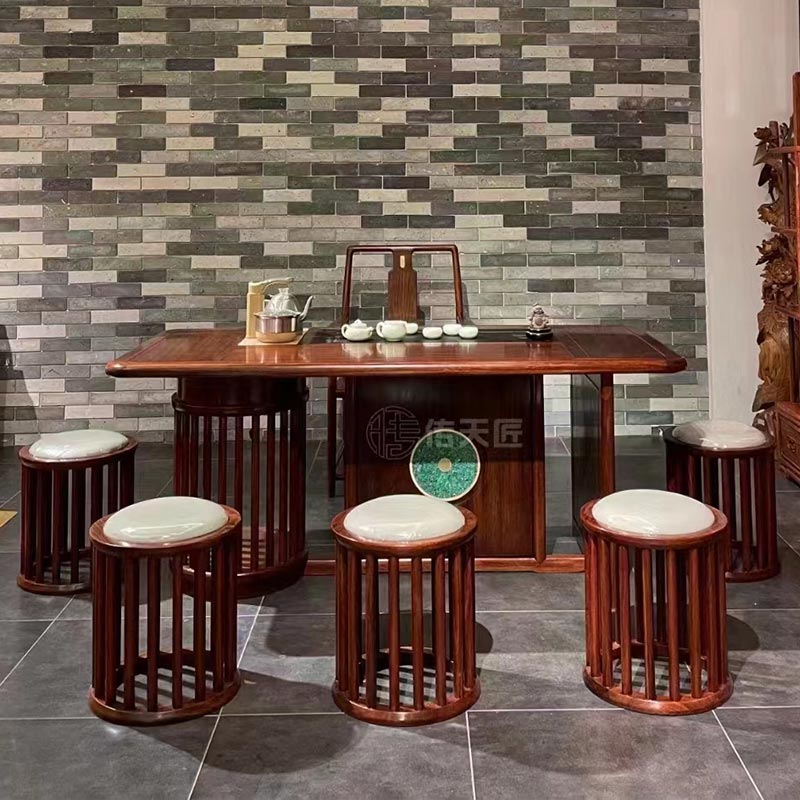 Mesa de chá clássica em madeira de jacarandá estilo chinês