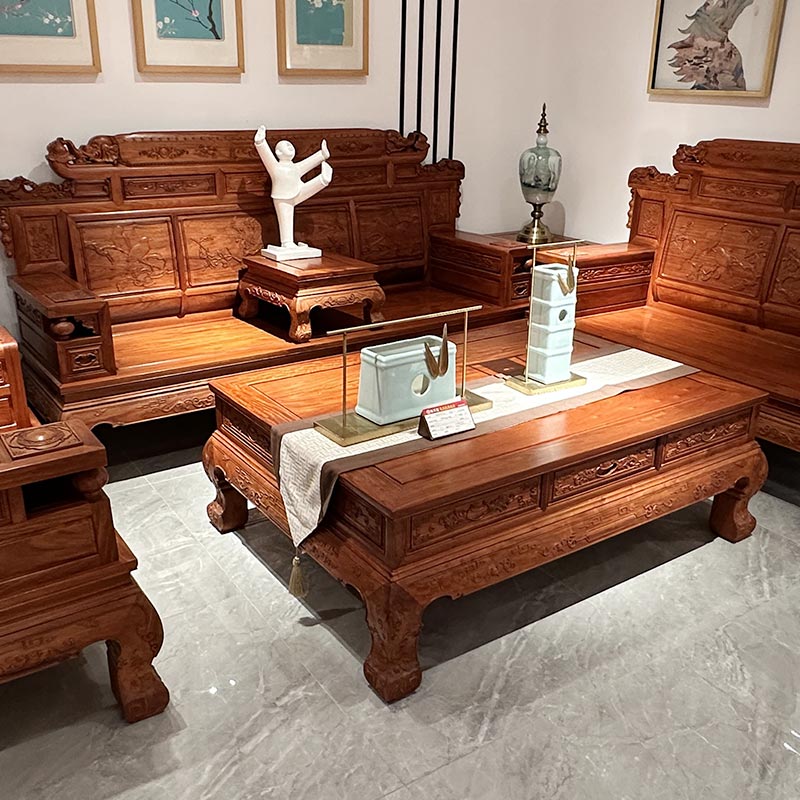 Conjunto de sofás para móveis de madeira maciça