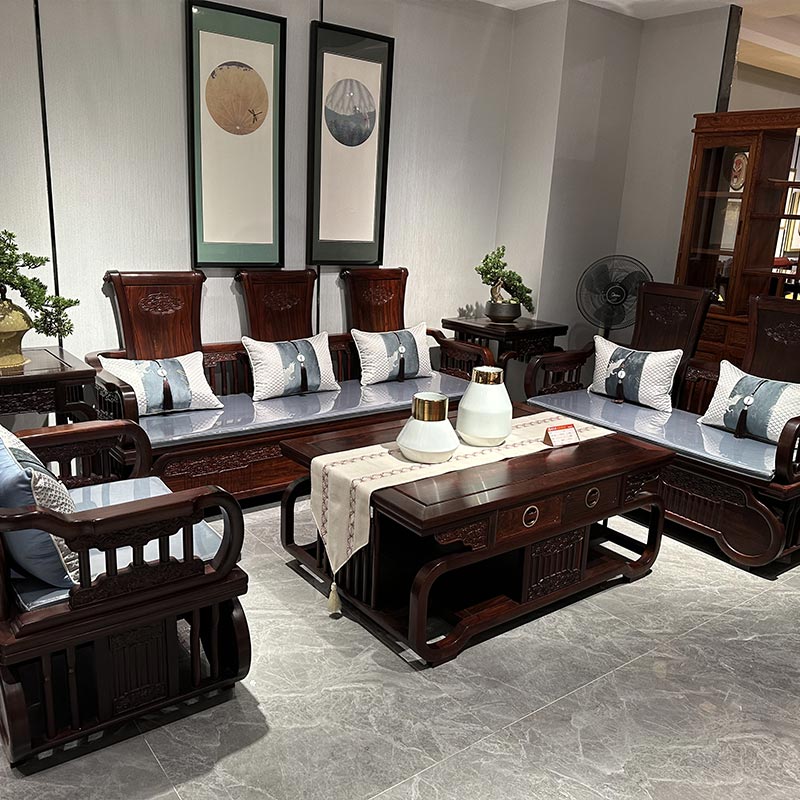 Sofá de madeira maciça novo estilo chinês
